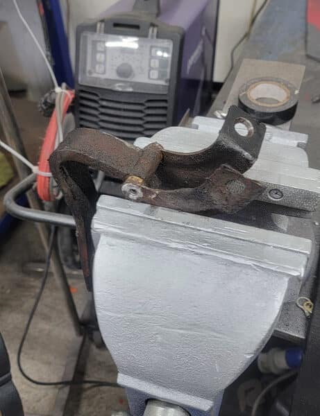 020626 1958 Rover 90 Door Hinge Rust Repair 6