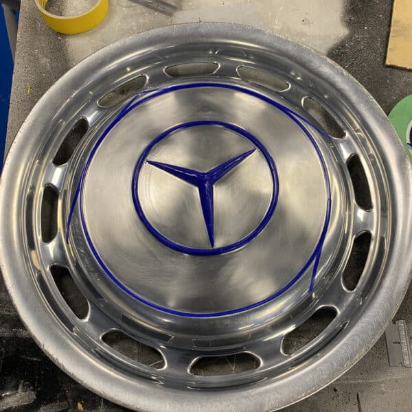 040626 1970 Mercedes 280SL Wheels Stripped Masked and Primed 3