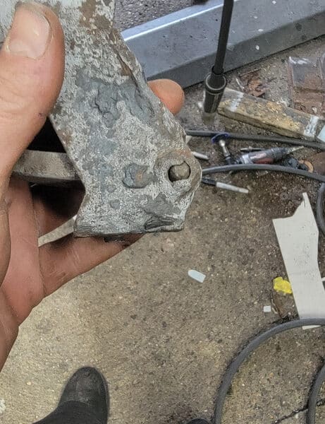 050626 1958 Rover 90 Door Hinge Repair 3