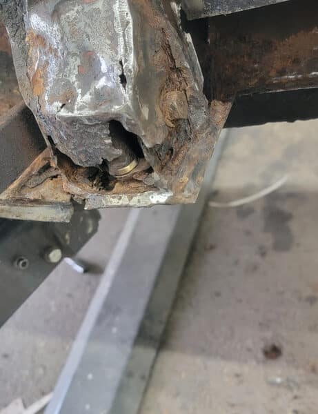 050626 1958 Rover 90 Drivers Side Wing Rust 2