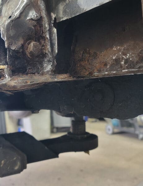 050626 1958 Rover 90 Drivers Side Wing Rust 3