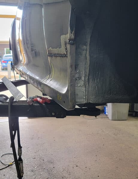 050626 1958 Rover 90 Drivers Wing Rust Repaired 2