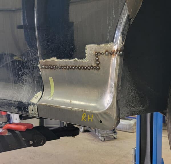 050626 1958 Rover 90 Drivers Wing Rust Repaired