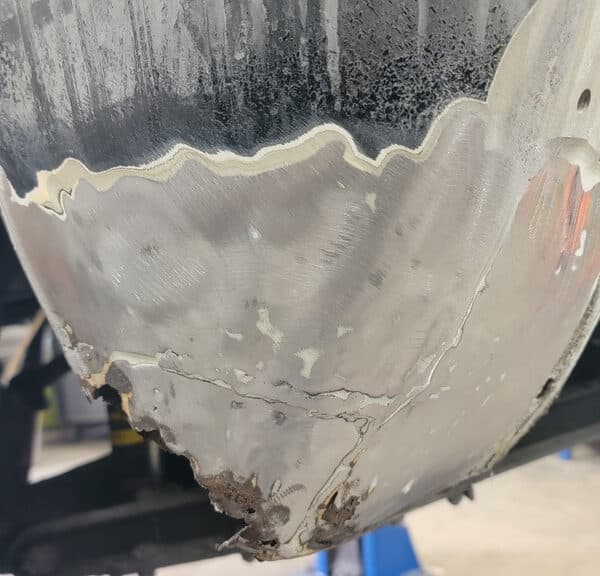 050626 1958 Rover 90 Front Lower Wing Filler 3