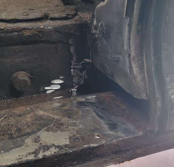 100626 1958 Rover 90 B Pillar Repair 2