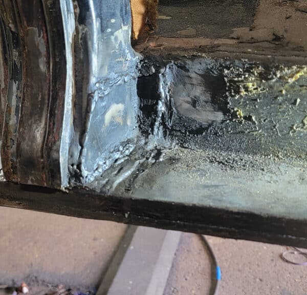 100626 1958 Rover 90 B Pillar Repair