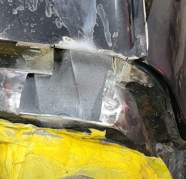 110626 1958 Rover 90 Bottom Windscreen Rust Repair 4