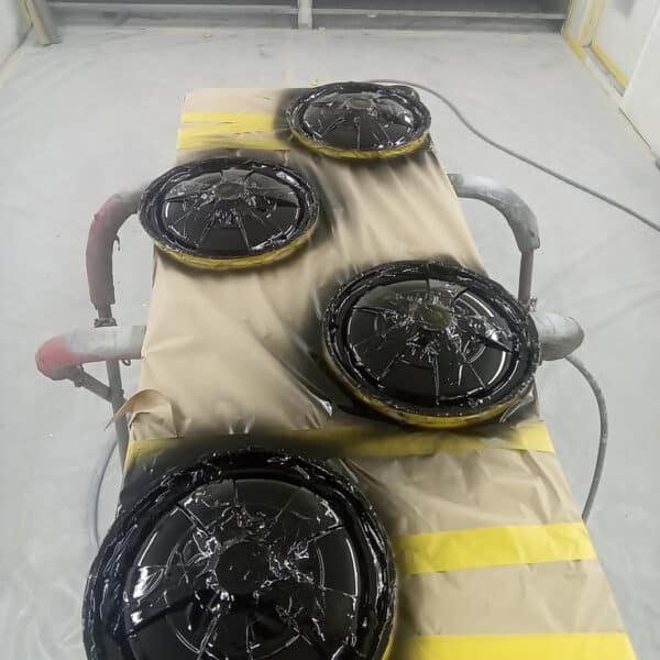 130626 1972 Rover P6 Wheels and Bonnet Painted 2