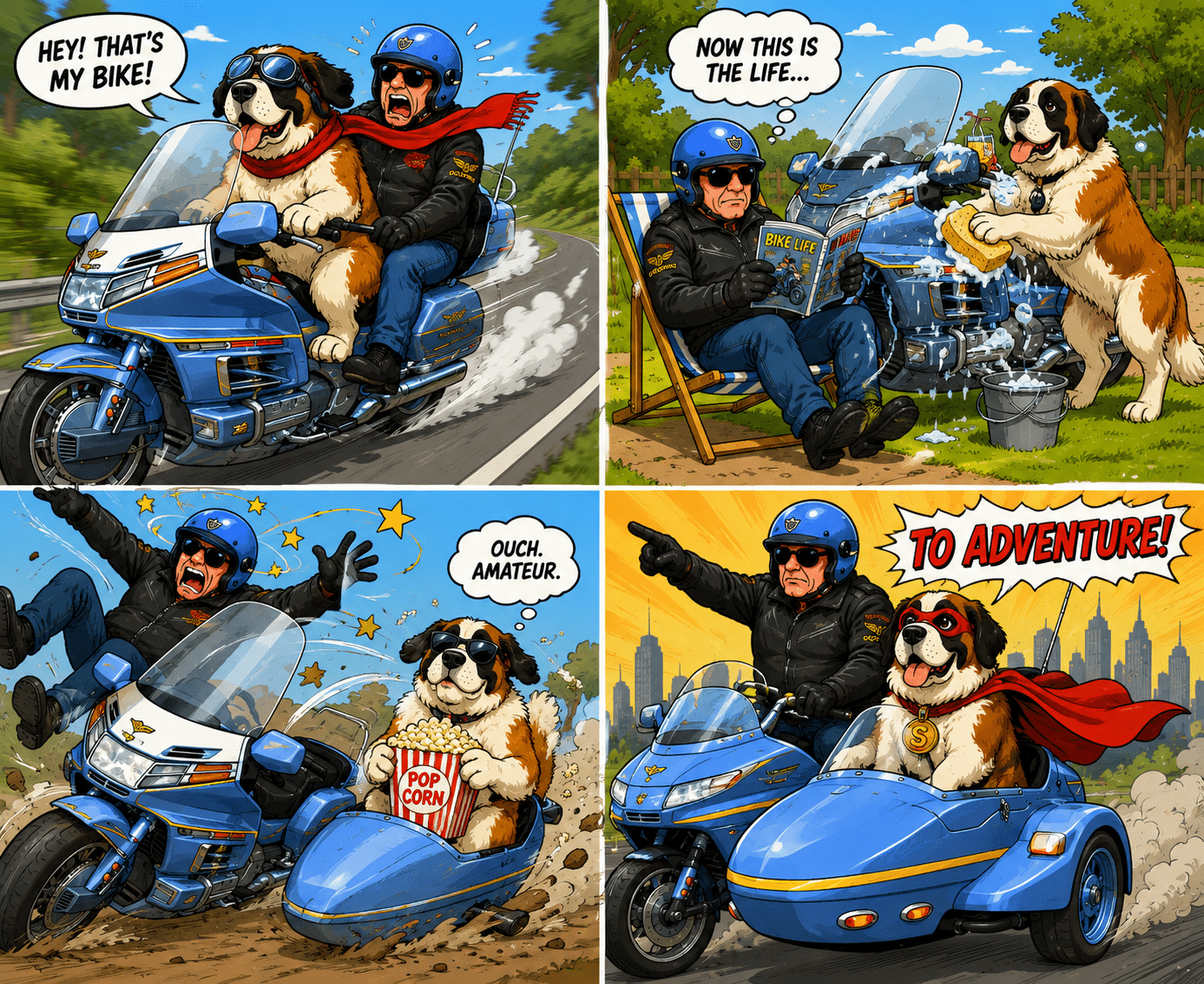 Dog on a motorcyle funny