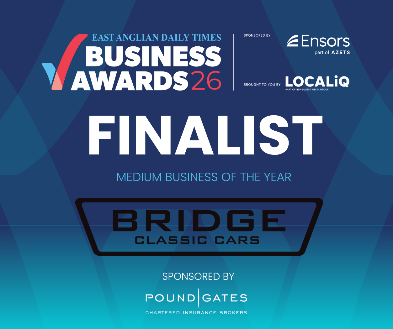 EADT Business Awards 26 Medium Business Bridge Classic Cars Reveal Graphics