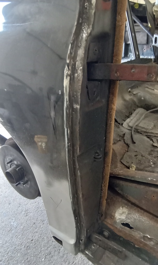 070726 1958 Rover 90 Rubber Channels Drilled Out 2