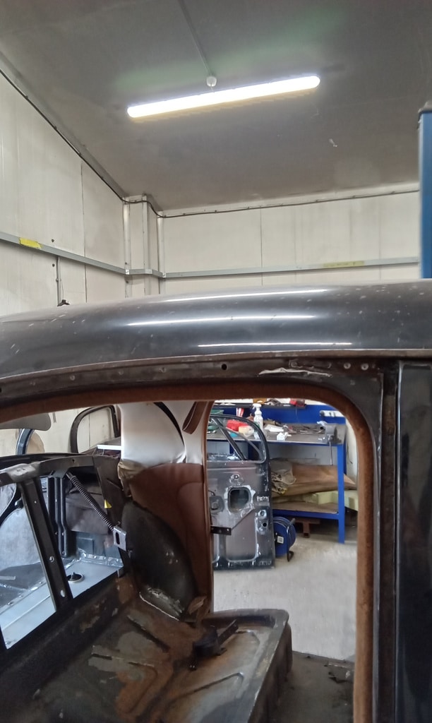 070726 1958 Rover 90 Rubber Channels Drilled Out 5