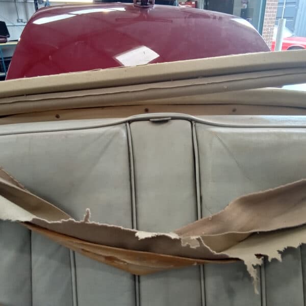 080726 1952 Bentley MkVI Drophead Hood and Headliner Strip Down