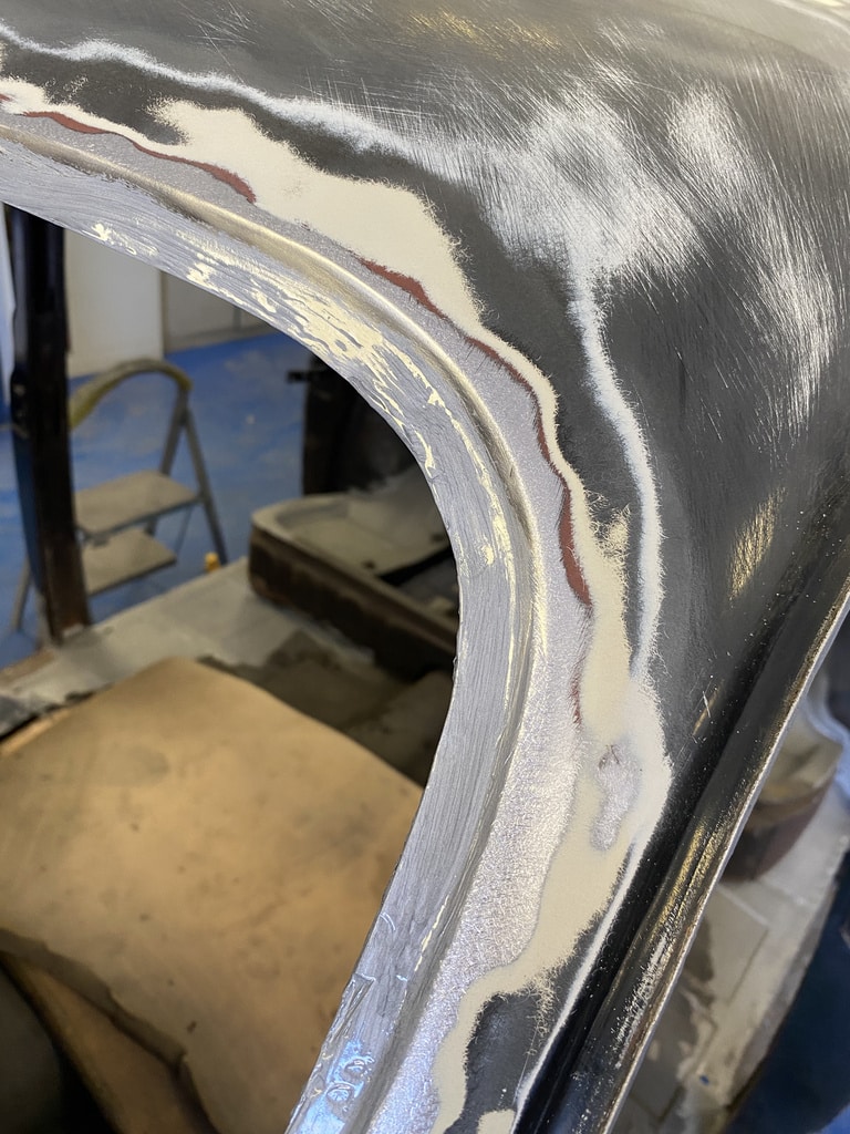 160726 1958 Rover 90 Windscreen Rust Treated 2