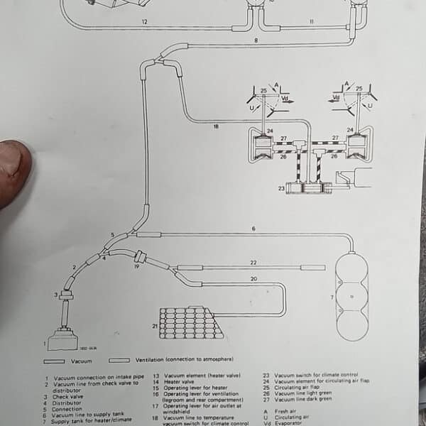 280726 1987 Mercedes 500SL Heater Controls and Scuttle Grilles 8