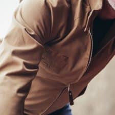 bridge classic cars x trojan records clothing harrington jacket in camel