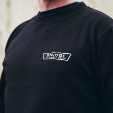 Bridge Classic Cars Black classic style workshop Sweatshirt. The perfect fit for any classic car or classic motorcycle enthusiast.