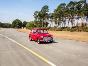 1961 Morris Mini Little Eva in motion-1